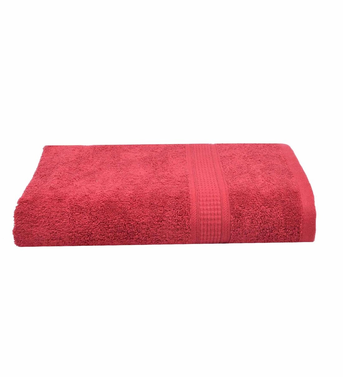 Buy Maroon Solid 550 GSM Cotton Bath Towel by RANGOLI Online - Solid ...