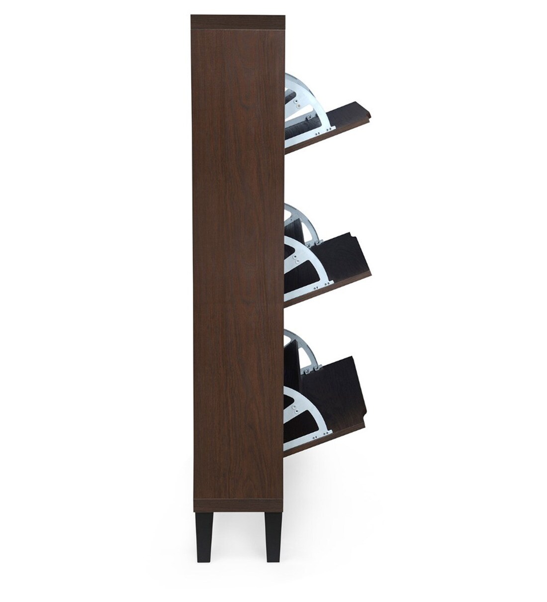 Buy Martin 3 Door Shoe in Walnut Finish by home Online Tilt