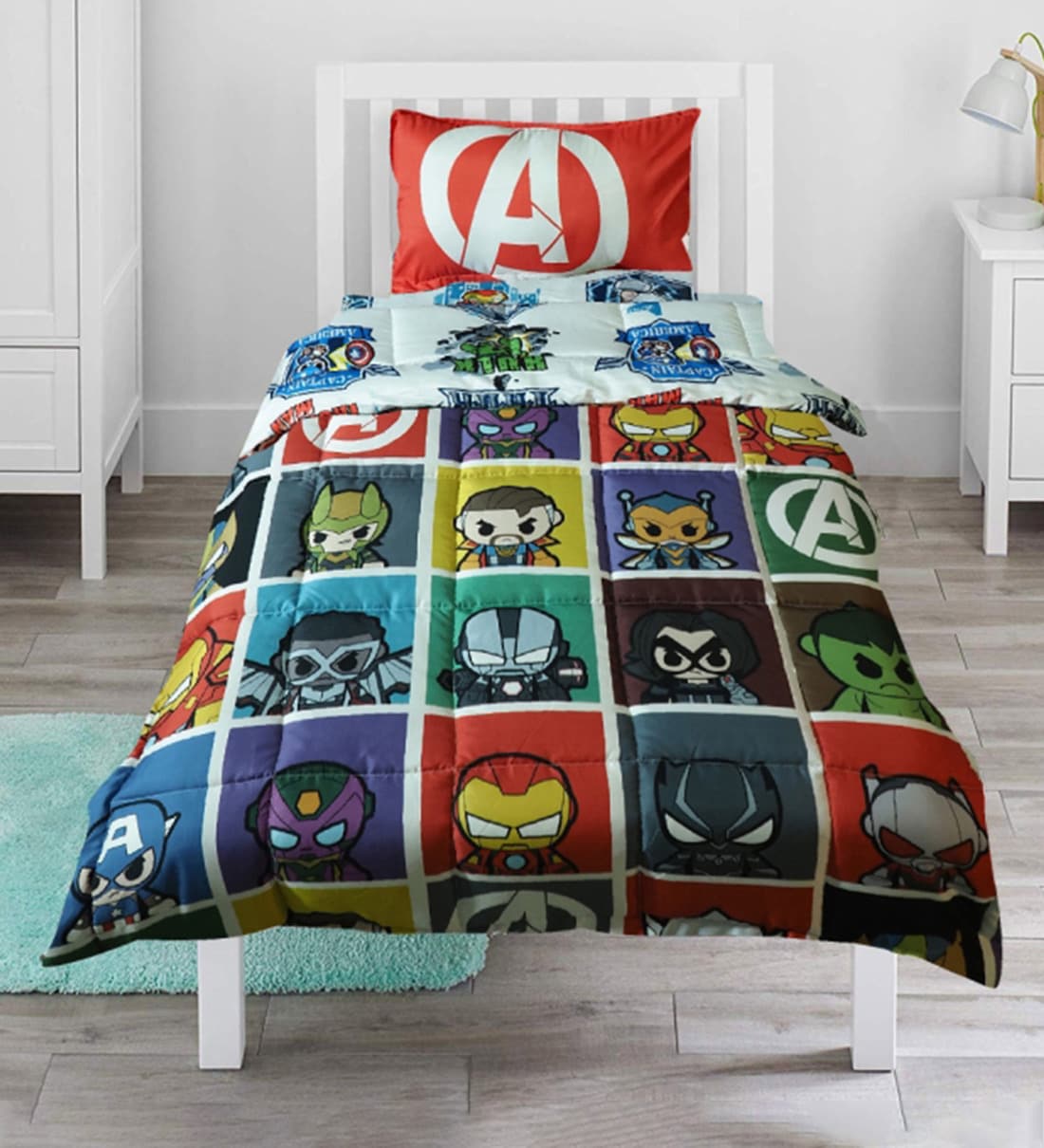 marvel cot bed bedding