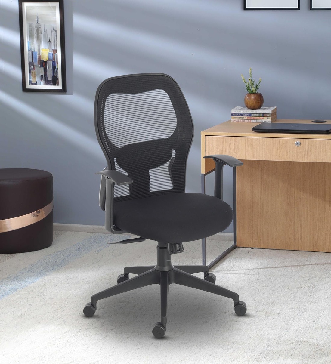 Marvel ergonomic chair in best sale black colour by durian