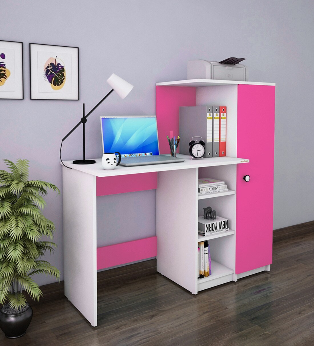 study table pink colour