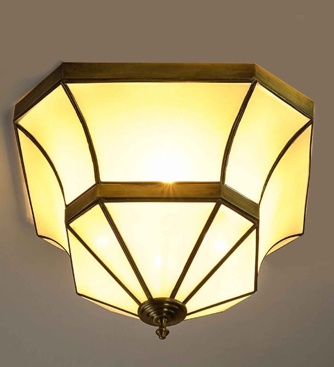 Buy Mashiko Brass Glass Ceiling Light at 11% OFF by Kapoor