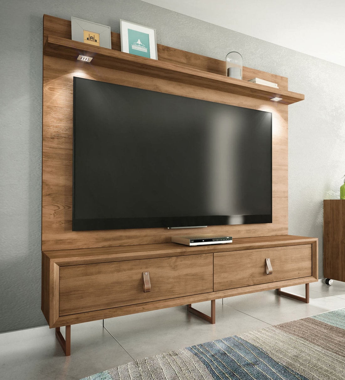 Buy Matias TV Unit in Maple Brown Colour CasaCraft By Pepperfry