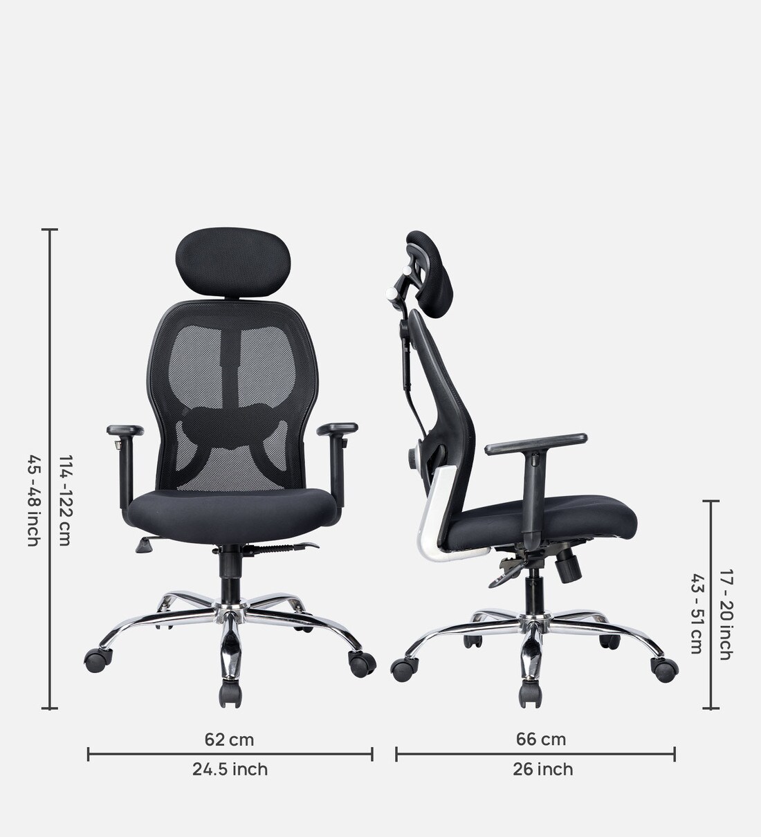 Buy Matrix Breathable Mesh Ergonomic Chair in Black Colour by ErgoLab
