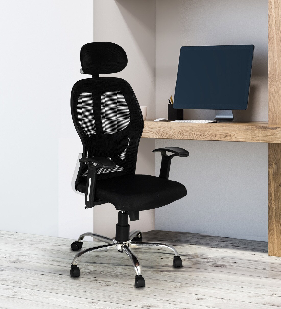 Buy Matrix Ergonomic Chair in Black Colour By High Living Online High