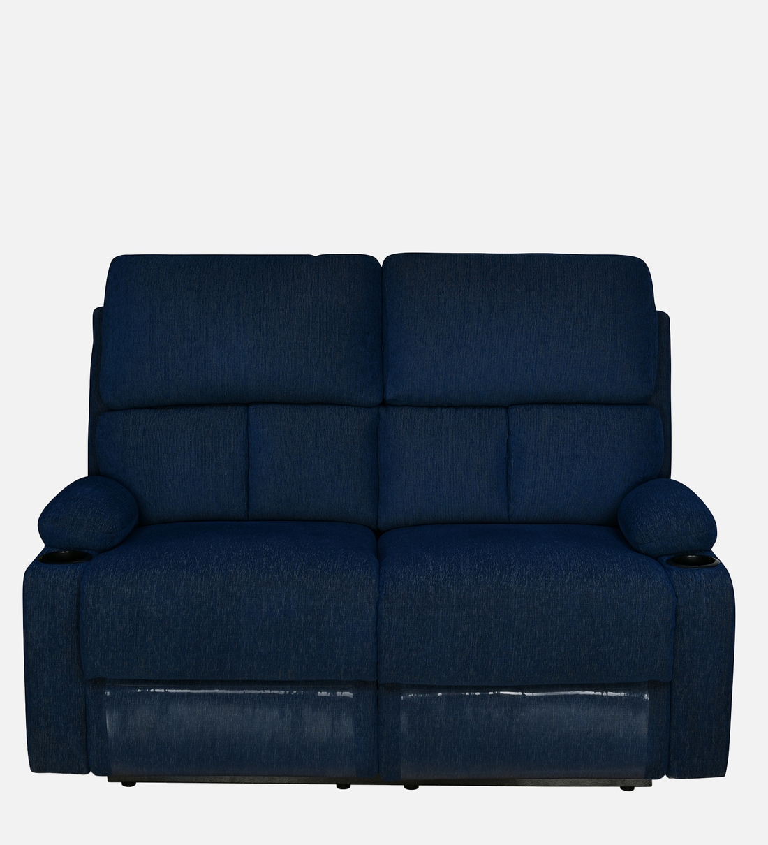 Matt Seater Manual Recliner in Blue Colour with Cup Holder