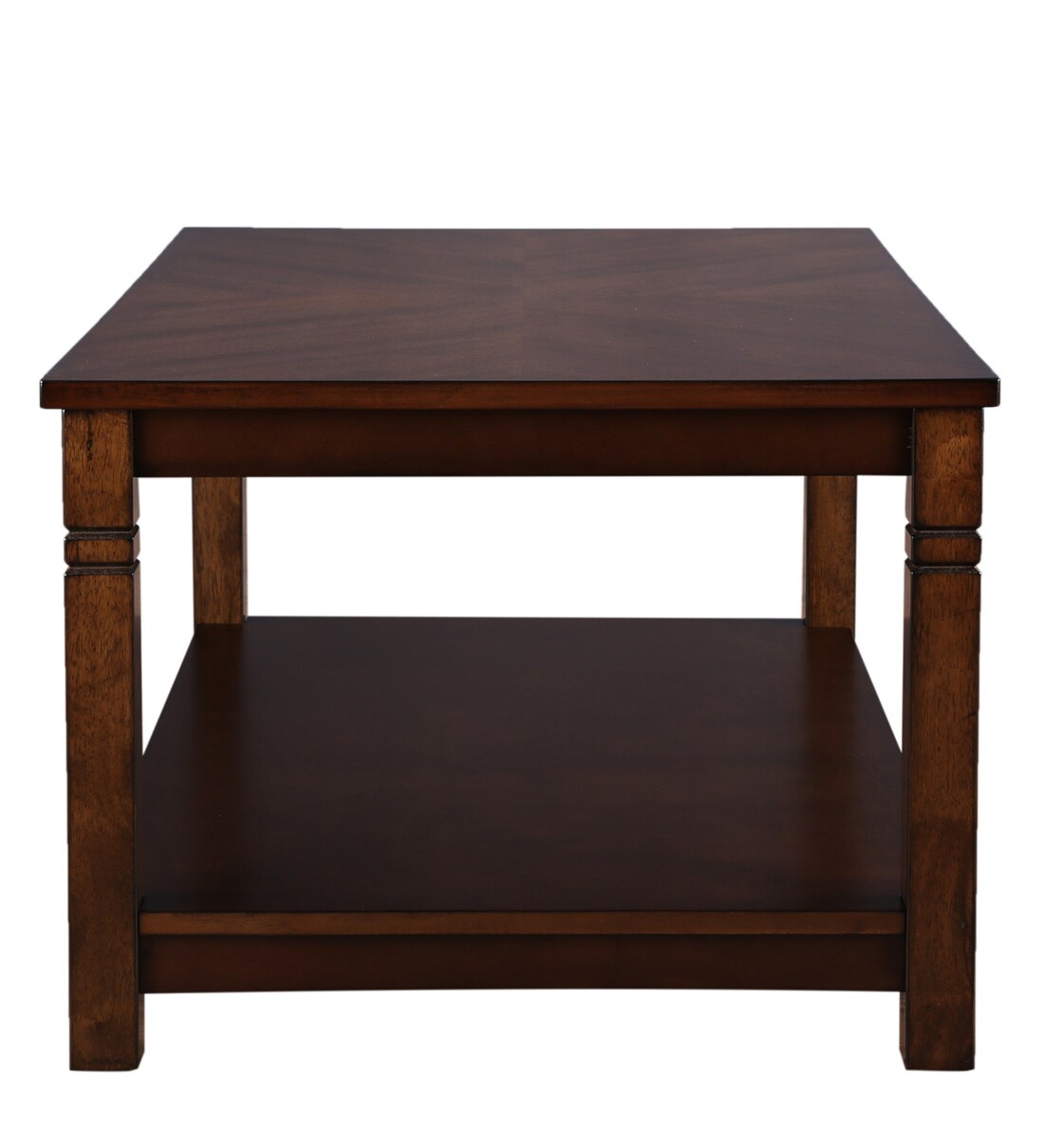 Buy Maverick Solid Wood Center Table in Walnut Colour by HomeTown Online Transitional