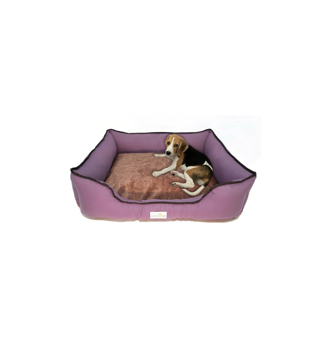 Buy Max Medium Pet Bed with Bolster in 100 Cotton by House of Furry Online Dog Beds Dog