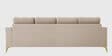 Maddox Velvet RHS 5 Seater Sectional Sofa In Beige Colour