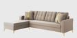 Maddox Velvet RHS 5 Seater Sectional Sofa In Beige Colour