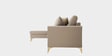 Maddox Velvet RHS 5 Seater Sectional Sofa In Beige Colour