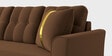 Maddox Velvet RHS 5 Seater Sectional Sofa In Brown Colour