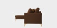 Maddox Velvet RHS 5 Seater Sectional Sofa In Brown Colour