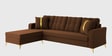 Maddox Velvet RHS 5 Seater Sectional Sofa In Brown Colour