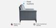 Madison 2.0 Leatherette 3 Seater Sofa In Ivory Tusk PU Colour