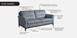 Madison 2.0 Leatherette 3 Seater Sofa In Ivory Tusk PU Colour