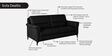 Madison 2.0 Leatherette 3 Seater Sofa In Onyx Black Colour