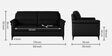 Madison 2.0 Leatherette 3 Seater Sofa In Onyx Black Colour