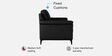 Madison 2.0 Leatherette 3 Seater Sofa In Onyx Black Colour
