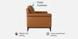 Madison 2.0 Leatherette 3 Seater Sofa In Tan PU Colour
