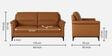 Madison 2.0 Leatherette 3 Seater Sofa In Tan PU Colour