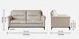 Madison 2.0 Leatherette 3 Seater Sofa In Vanilla veil PU Colour