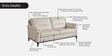 Madison 2.0 Leatherette 3 Seater Sofa In Vanilla veil PU Colour