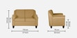 Madison Fabric 2 Seater Sofa In Light Sand Colour