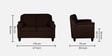Madison Fabric 2 Seater Sofa In Mahogany Colour
