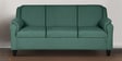 Madison Fabric 3 Seater Sofa In Imperial Green Colour