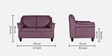 Madison Leatherette 2 Seater Sofa In Sunset Purple Colour