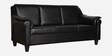 Madison Leatherette 3 Seater Sofa in Black Colour