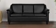 Madison Leatherette 3 Seater Sofa in Black Colour