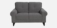 Madrid Fabric 2 Seater Sofa In Dark Grey Colour