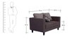Madried 2 Seater Sofa With Cushions In Brown Colour