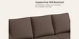 Magnate Fabric 3 Seater Sofa in Brown Colour