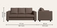 Magnate Fabric 3 Seater Sofa in Brown Colour