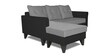Magneto Fabric RHS Sectional Sofa in Grey & Black Colour
