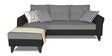 Magneto Fabric RHS Sectional Sofa in Grey & Black Colour
