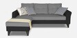 Magneto Fabric RHS Sectional Sofa in Grey & Black Colour
