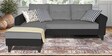 Magneto Fabric RHS Sectional Sofa in Grey & Black Colour
