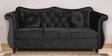 Maharaja Velvet 3 Seater Sofa in Black Colour