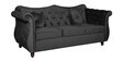 Maharaja Velvet 3 Seater Sofa in Black Colour