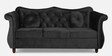 Maharaja Velvet 3 Seater Sofa in Black Colour