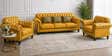 Sunburst Leatherette 3+1+1 Sofa In Mustard colour