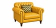 Sunburst Leatherette 3+1+1 Sofa In Mustard colour