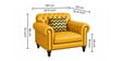 Sunburst Leatherette 3+1+1 Sofa In Mustard colour