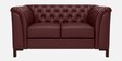 Majesta Leather 2 Seater Sofa In Cherry Colour