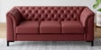 Majesta Leather 3 Seater Sofa In Burgundy Colour