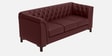Majesta Leather 3 Seater Sofa In Burgundy Colour